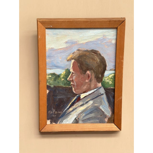 Fröding, Portrait, 1975, Oil on Canvas, Framed For Sale - Image 15 of 18