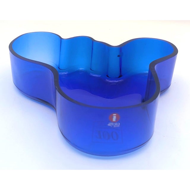 Alvar Aalto Alvar Aalto's Iittala Cobalt Blue "Savoy" Glass Bowl For Sale - Image 4 of 13