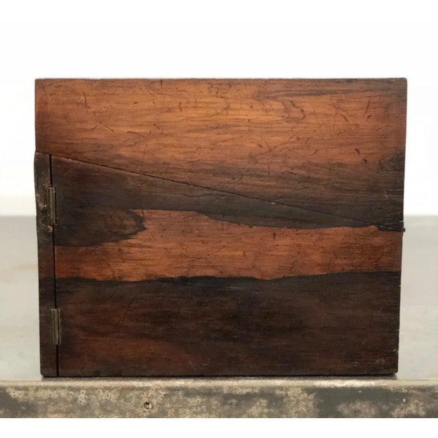 Late 19th Century Antique Rosewood, Ebony, and Boxwood Lap Desk For Sale - Image 5 of 13