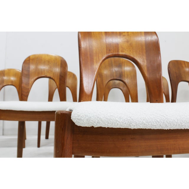 Mid-Century Modern Vintage Danish Teak Dining Chairs by Niels Koefoed for Koefoeds Møbelfabrik, 1960s, Set of 10 For Sale - Image 3 of 11