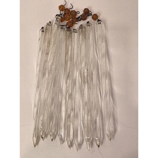 Victorian Blown Glass Tube Form Chandelier or Candelabra Drops For Sale - Image 3 of 12