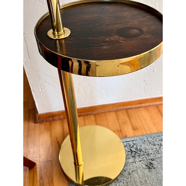 1960s Holywood Regency Brass Floor Lamp With Integrated Table by Hart Associates For Sale - Image 13 of 16