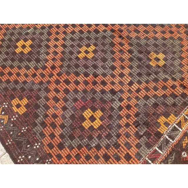 Vintage Turkish Kilim Rug - 6'11" x 9'4" For Sale In Raleigh - Image 6 of 7