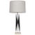 1960s Tall Maurizio Tempestini Chrome & Travertine "Geometric" Table Lamp For Sale - Image 13 of 13