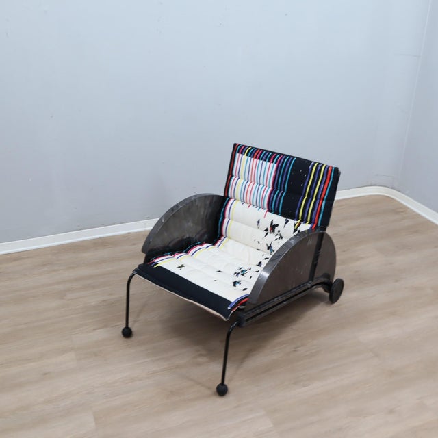 Vintage Armchair with Double Cover by Anna Castelli Ferrieri for Kartell, 1980s For Sale - Image 10 of 17