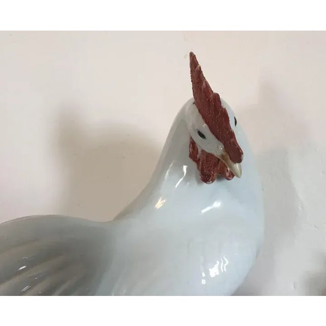 18th Century Chinese Export Porcelain Model of a Rooster, Cockerel or Chicken For Sale - Image 4 of 10