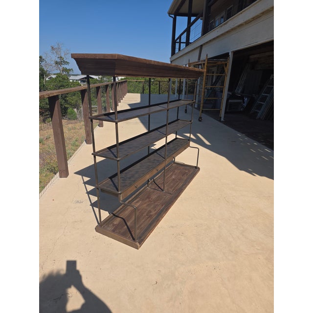 Mercantile Iron and Wood Display Rack With Drawers For Sale - Image 10 of 17
