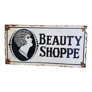 Antique 1920s New Orleans Beauty Shop Sign For Sale