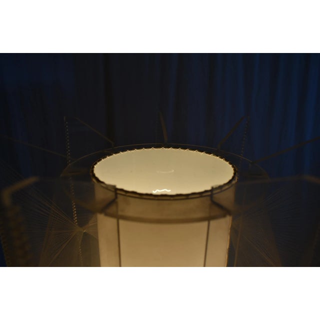 Mid-Century Czechoslovakian Floor Lamp in Nylon and Metal, 1950s For Sale - Image 4 of 18