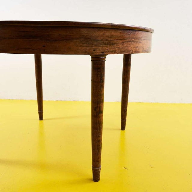 Vintage Round Wooden Table For Sale - Image 6 of 8