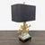 Coastal Elegant Table Lamp With Gold Faux Coral Design and Black Shade For Sale - Image 3 of 9