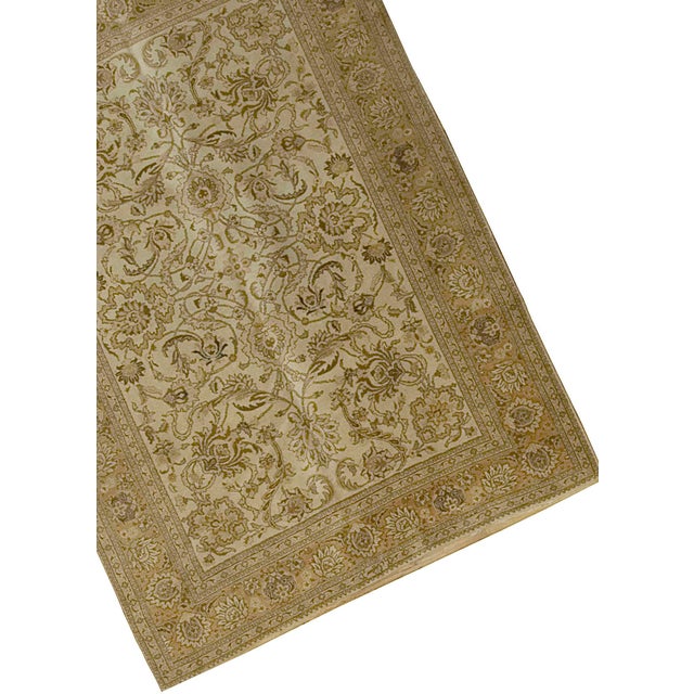 Brown Antique Circa 1920 Hand Knotted Brown Rug 6'9 X 9'3 For Sale - Image 8 of 8