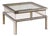 Romeo Rega Mid Century Chrome, Brass and Glass Coffee Table For Sale