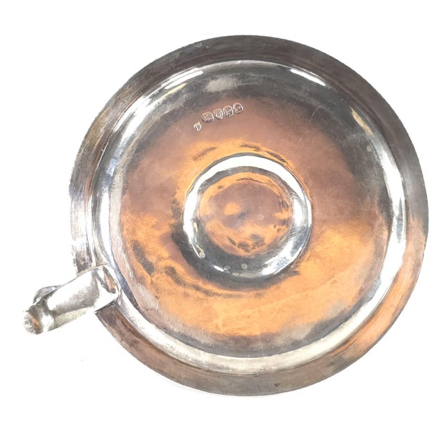 Mid 18th Century Antique 18th English Georgian Heraldic Sterling Silver Chamberstick J. Mewburn & J. Crouch For Sale - Image 5 of 9