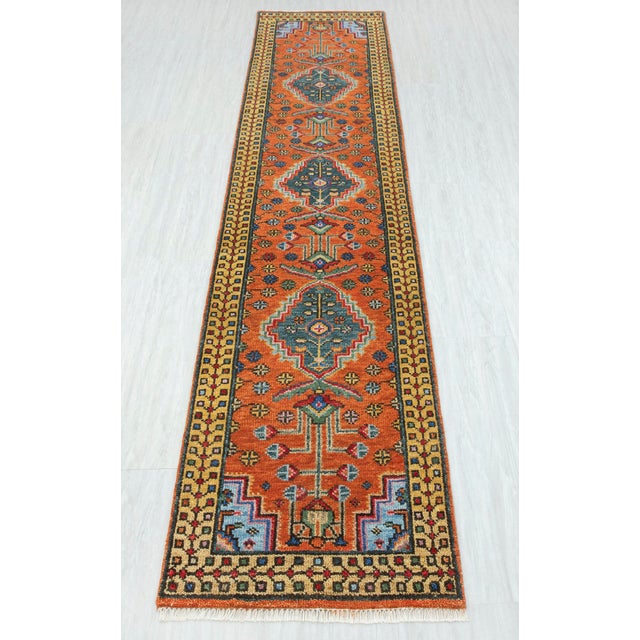 Not Yet Made - Made To Order 3.6x15Ft. Brunt Orange Persian Design Inspired Hand Knotted Wool Runner Rug For Sale - Image 5 of 6