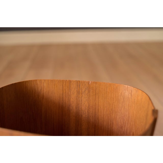 Mid Century Modern Teak Waste Basket by Beni Mobler For Sale - Image 10 of 11