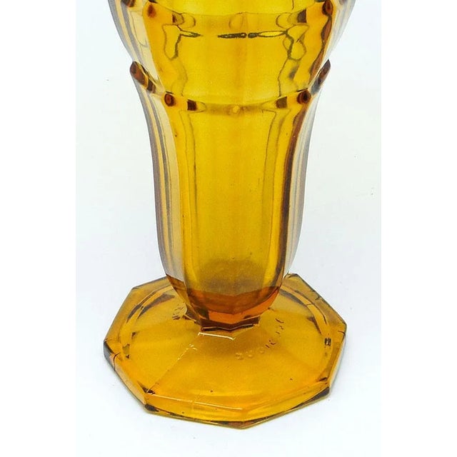 Art Deco Glass Vase from Val Saint Lambert, Belgium, 1950s For Sale - Image 6 of 11
