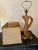 1950s Cerused Oak Lamp With Fiberglass Shade For Sale - Image 4 of 9