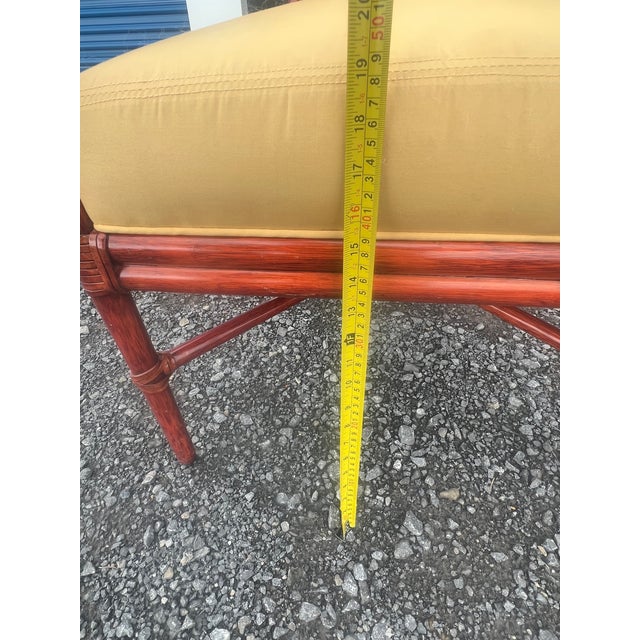 McGuire Vintage McGuire San Francisco Rattan Target Back Arm Chair For Sale - Image 4 of 11