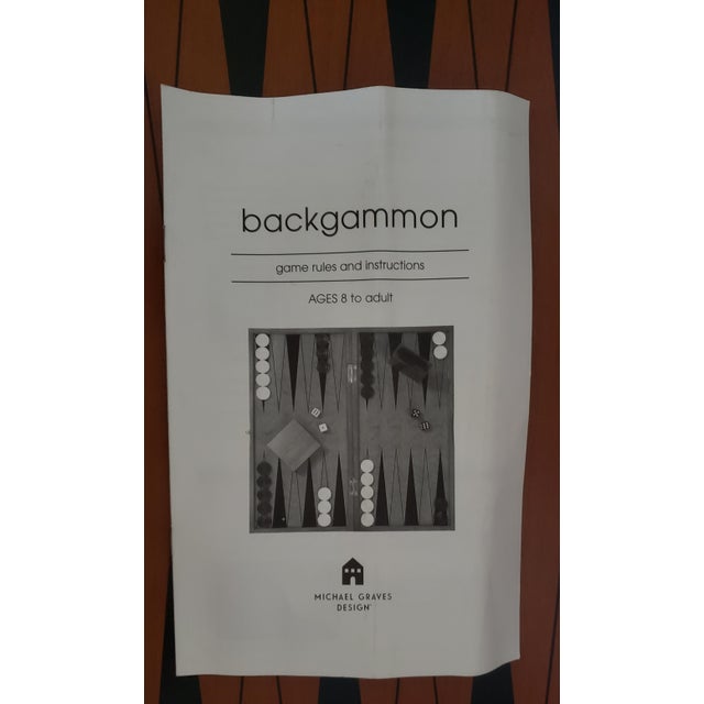 2000 - 2009 Backgammon Set in Cherry Wood Desktop Box Signed Michael Graves For Sale - Image 5 of 12