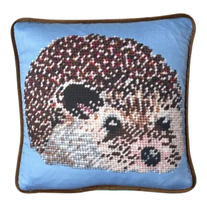 Organic Cotton Sateen "Harold the Hedgehog" Custom Made Feather Down Pillow, Original