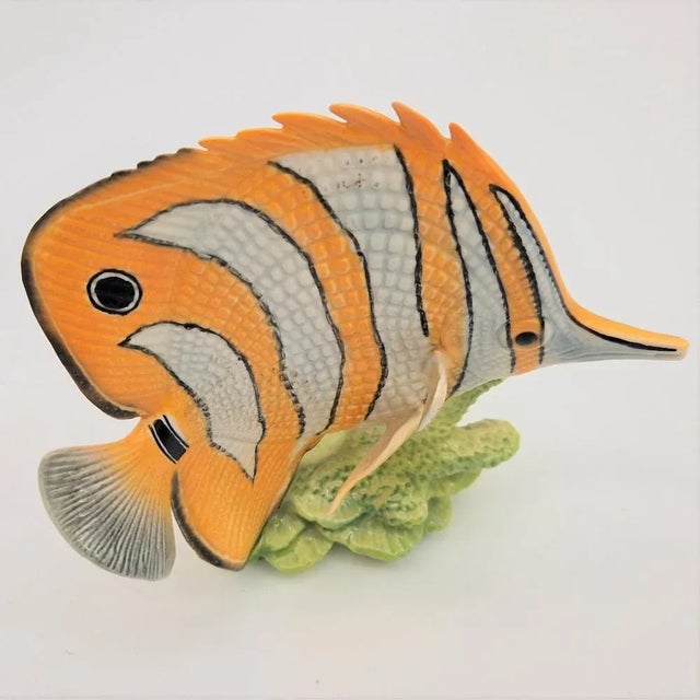 Orange Vintage Porcelain Fish FIgurine from Göbel, 1960s For Sale - Image 8 of 8