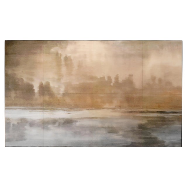 Wood Jamie Young Cloudscape Wall Art in Taupe For Sale - Image 7 of 7