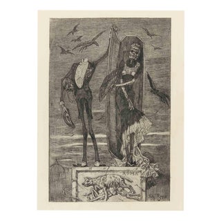 Félicien Rops, The Supreme Vice, 1884, Etching For Sale