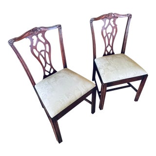 Vintage Chippendale Side Chairs - A Pair For Sale