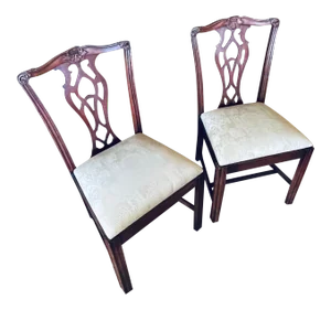 Vintage Chippendale Side Chairs - A Pair