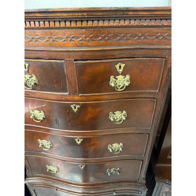 Brown Vintage Mahogany Chest on Chest, 1920s For Sale - Image 8 of 15