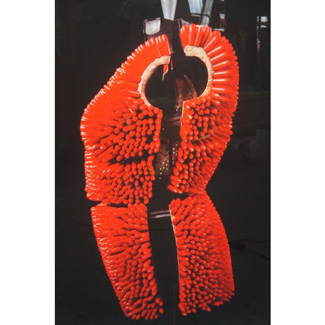 Red 1993 Janet Biggs "Lipstick Dress" Cibachrome Triptych Photographs 108" - Set of 3 For Sale - Image 8 of 11