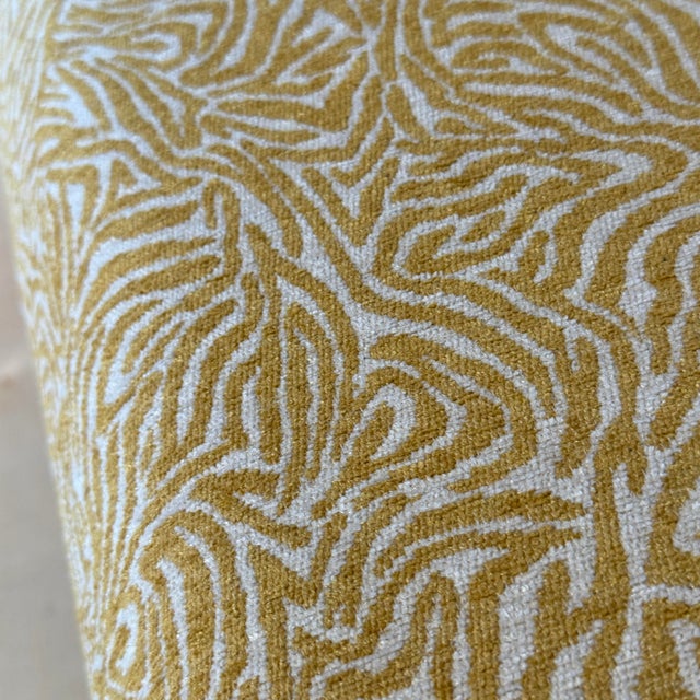 Reupholstered Yellow Gondola Sofa For Sale - Image 11 of 12
