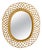 Mid-Century Rattan Wall Mirror in the style of Franco Albini, Italy, 1960s For Sale