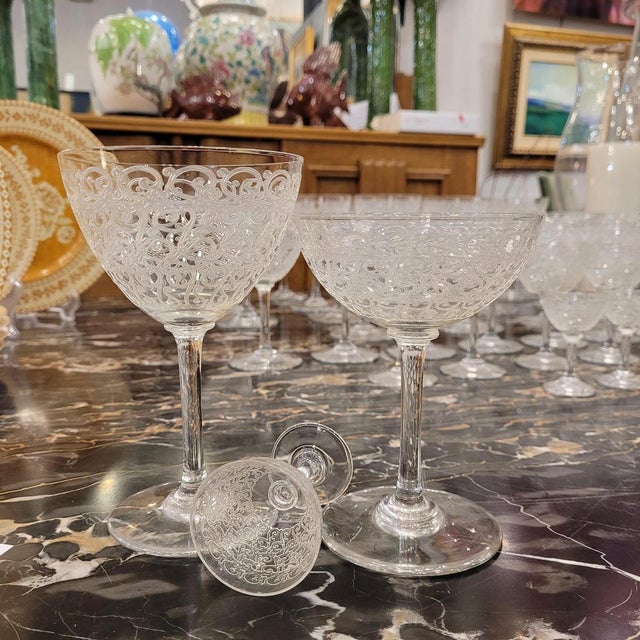 Crystal Rohan Glasses from Baccarat, France, 1930s, Set of 41 For Sale - Image 17 of 18