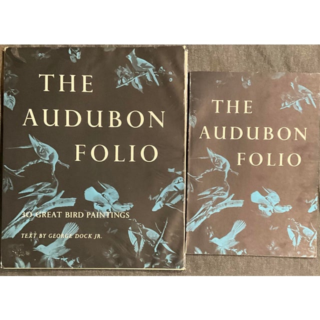 Wood 1960s Pair Audubon Folio Prints John James Audubon Yellow Tailed Chat and Painted Finch Framed For Sale - Image 7 of 9