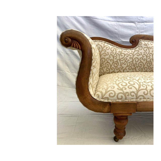 19th Century Antique Classical Revival Settee For Sale - Image 4 of 7