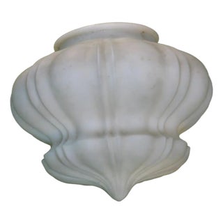 Vintage Light Shade Frosted Glass Empire For Sale