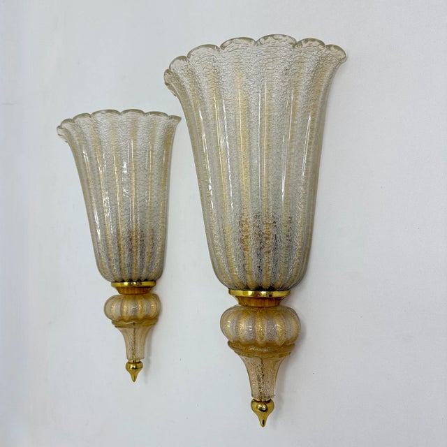 Wall Lamps Sconce Murano Glass from Barovier & Toso, 1970s, Set of 2 For Sale - Image 10 of 18