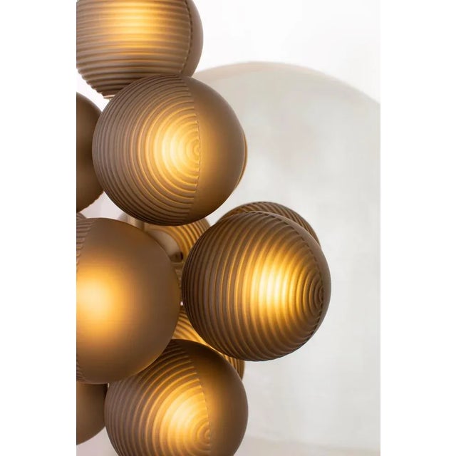 Small Transparent Acetate Champagne Stellar Grape Floor Light by Pulpo For Sale - Image 6 of 10