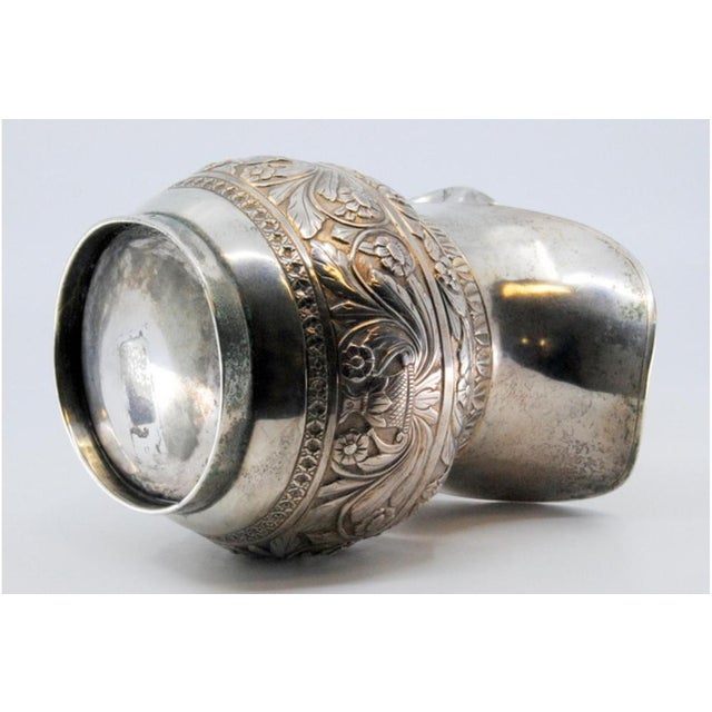 Chiseled Silver Milk Jug with a Knob For Sale - Image 9 of 11