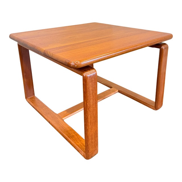 1970s Floating Top Teak Coffee Table For Sale