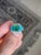 Green Set in 18k Gold, Zambian Emerald, Natural Turquoise & Diamonds Engagement Ring, Size 6 For Sale - Image 8 of 8