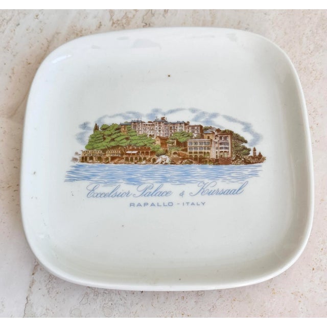 Vintage Hotel Excelsior Palace and Kursaal Rapallo Italy Dish For Sale - Image 9 of 9