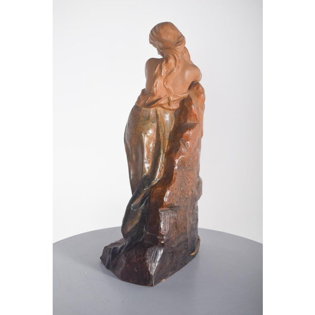 Brown La Cruche Cassée Jug Figurine in Clay, France, 1950s For Sale - Image 8 of 11