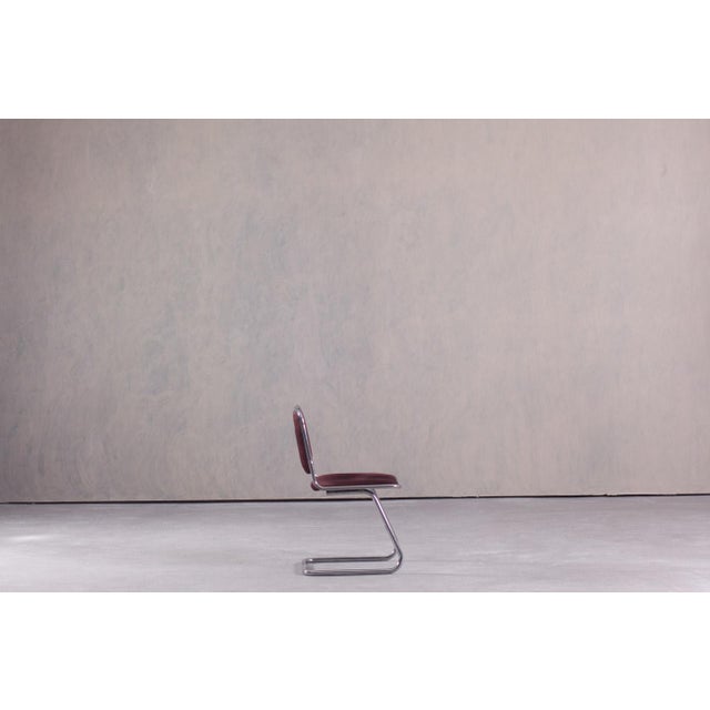 Vintage Tubular Steel Dining Chair, Italy, 1970s For Sale - Image 3 of 11