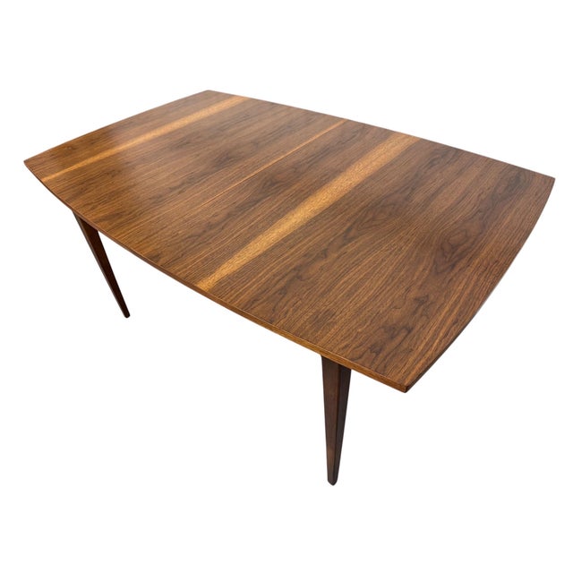 Broyhill Brasilia Mid-Century Modern Brasilia Style Walnut Dining Table - Refinished! For Sale - Image 4 of 7