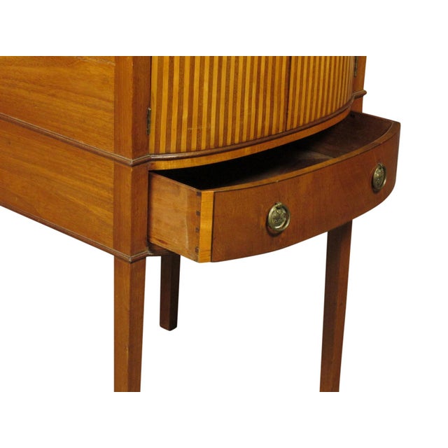 Brown Early 19th Century Regency Inlaid Nightstand For Sale - Image 8 of 10