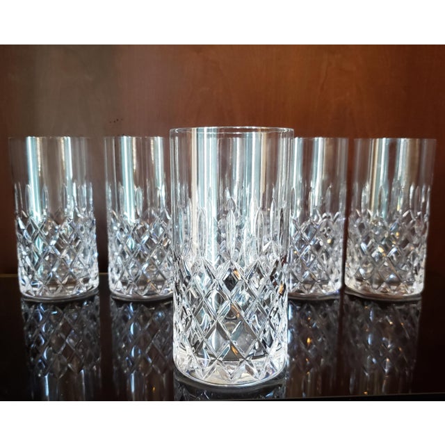 Mid-Century Modern Vintage Mikasa Highball Crystal Cocktail Glasses - Set of 6 For Sale - Image 3 of 10
