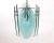 Mid-Century Modern Italian beveled thick glass and chrome pendant light fixture by Fontana Arte from the 1970s. The...